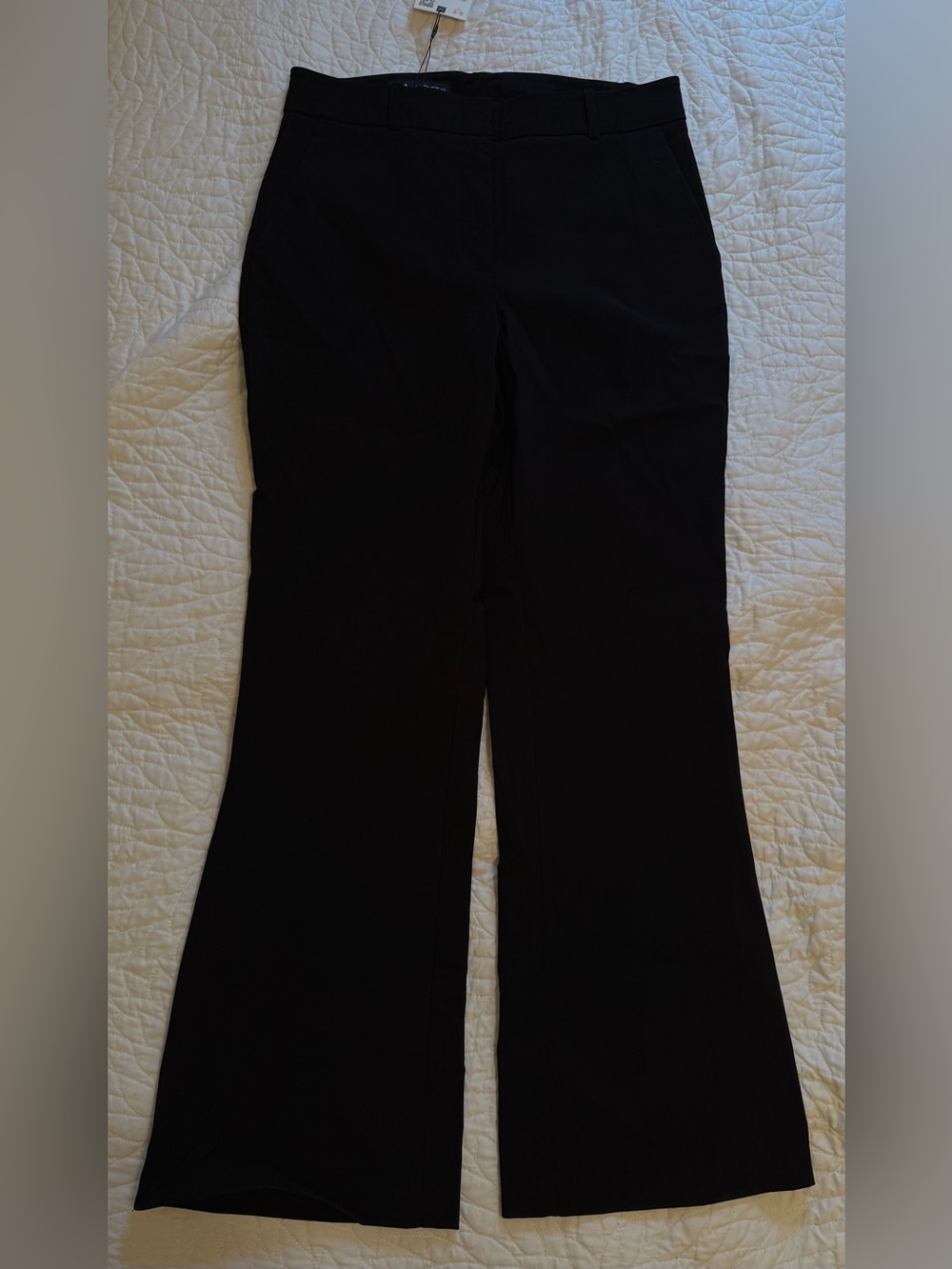 Zara Black Flare Stretch Trouser Pants